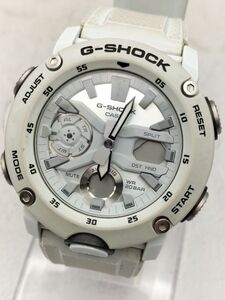 U431 1円～ 不動品 カシオ CASIO G-SHOCK ジーショック GA-2000 アナデジ カーボンコアガード クオーツ 腕時計 グレー系 メンズ