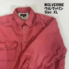 WOLVERINE 【XL】　ワークシャツ　ジャケット　 レッド系　裏地