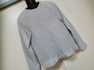 kkyj2220 ■ H＆M ■ エイチアンドエム トレーナー トップス カットソー スウェット ラグランスリーブ キルティング ライトグレー M