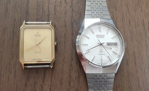 SEIKO セイコードルチェ他 オールドクオーツ2点 電池切れ巻き