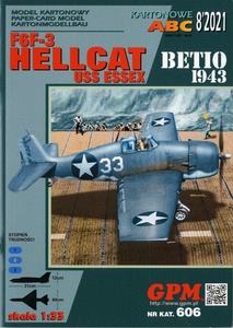 GPM 1:33 F6F-3　HELLCAT　USS　ESSEX　BETIO　1943(Card Model)