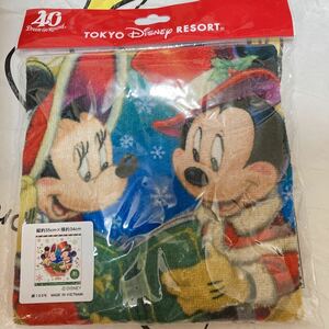 ディズニー　クリスマス　40周年　ハンカチ　 ウォッシュタオル タオル ハンドタオル