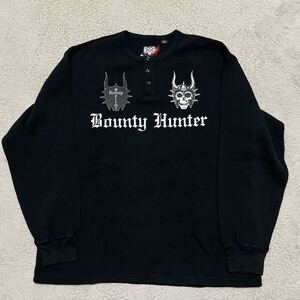 23aw Supreme Bounty Hunter Thermal Henley L/S Top サーマル　スウェット　ロンt tシャツ　スカル　黒　ブラック　L