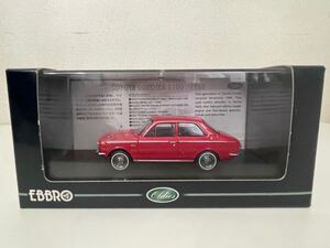 23 EBBRO エブロ TOYOTA COROLLA 1100 1966 RED 1/43 トヨタ カローラ　