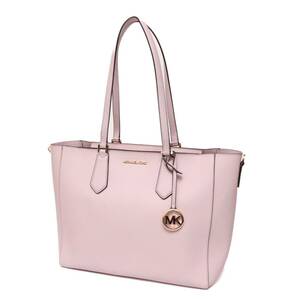 マイケル コース トートバッグ ハンドバッグ ワンショルダーバッグ ビジネスバッグ A4 PC チャーム レザー 本革 ピンク pink MICHAEL KORS