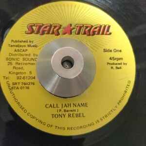 Tony Rebel Call jah name You Should Have Know Riddim