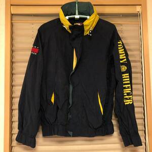 TOMMY HILFIGER LOGO NYLON FLEECE JACKET ロゴ ナイロン ジャケット ネイビー trans antarctica hell vintage stabridge RALPH LAUREN