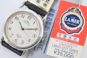 デッドストック SV925 CITIZEN シチズン CLUB LA MER クラブ ラメール 6630-664400 手巻き シルバー 純銀 メンズ 腕時計 可動品 RI-65Ga