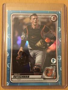 2020 Bowman 1st Edition Adley Rutschman Sky Blue Foil Prospect #BD-154