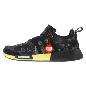 ネイバーフッド×アディダス オリジナルス ペイズリー ローカットスニーカー ブラック US12.5/30.5cm NMD R1 NBHD