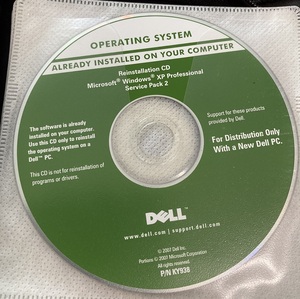 DELL　Windows XP Pro SP2　インストールディスク　　プロダクトキー（保証外）付