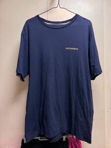 送料格安スピード発送！良品★PatagoniaパタゴニアネイビーコットンTシャツ★Mサイズ登山トレランマラソントレッキング