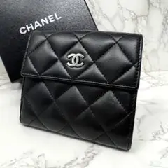 CHANEL シャネル マトラッセ Wホック二つ折り折財布 コンパクトウォレット