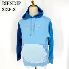 RIPNDIP リップンディップ プルオーバー パーカー S ブルー メンズ 古着 TONAL LOOPBACK HOODIE