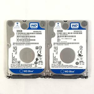 K4051867 WD 320GB SATA HDD 2.5インチ 厚み約7㎜ 2点【中古動作品】