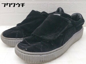 ◇ Puma プーマ 364068 01 BASKET PLATFORM STRAP VR スニーカー シューズ 24.5ｃｍ ブラック レディース