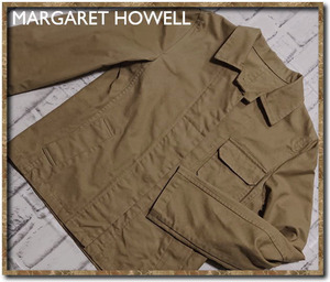 ☆Margaret Howell　マーガレットハウエル　比翼コットンジャケット　薄茶☆