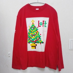 企業もの　Loft　ロフト　ロンT　長袖Tシャツ　ノベルティ　非売品　2009クリスマス　ユニフォーム　220324-08