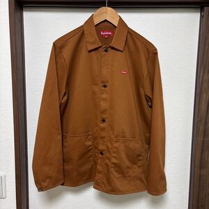 【希少】supreme 2017ss shop jacket small box シュプリーム ブラウン ジャケット ショップ コーチ カバーオール S