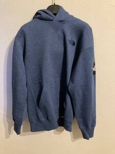 THE NORTH FACE ザノースフェイス NT61835 Square Logo Hoodie パーカー　ブルー 裏起毛 Lサイズ