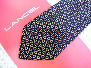 ♪35798D♪状態並品【刺繍 金具 ビット 柄】ランセル【LANCEL】ネクタイ