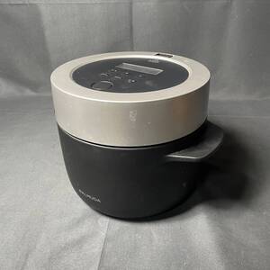 【簡易動作確認済み】 BALMUDA/バルミューダ マイコン 炊飯器 3 合 フッ素コート 炊き込みごはん おかゆ 無洗米 玄米 K03A-BK