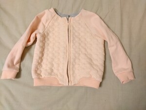 H&M　ベビー服　80 90 ピンク　 トレーナー　ジップアップ　カーディガン