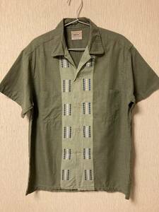  ●BRENT ブレント ループカラーシャツ （M） ビンテージ 50’s 60’s オープンカラーシャツ USA製 古着 ロカビリー