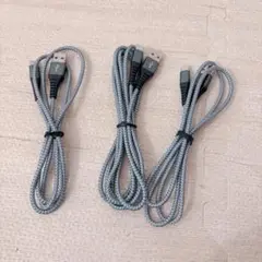 USB-A & USB-Cケーブル　3本セット1m/1m/2m 　急速充電