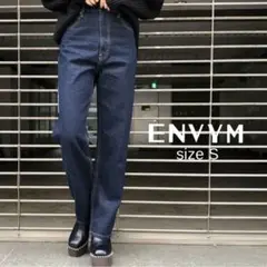 美品 ENVYM アンビー ハイウエスト ストレート パンツ デニム ジーンズ