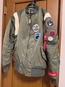 STUSSY FRAGMENT アルファ MA-1 フライトジャケット UK 美品