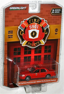 Greenlight 1/64 2001 Ford Crown Victoria Interceptor フォード クラウン ビクトリア 消防司令車 Maryland グリーンライト Fire & Rescue