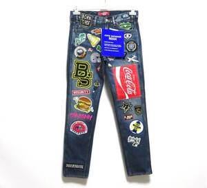 定価24万 新品 Levi’s × JUNYA WATANABE MAN Keith Haring ワッペン デニム パンツ S ジュンヤ ワタナベ マン リーバイス キースヘリング