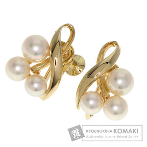 MIKIMOTO ミキモト パール 真珠 イヤリング K14イエローゴールド レディース 中古