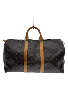 LOUIS VUITTON◆キーポル50_モノグラム・キャンバス_BRW/PVC/ブラウン