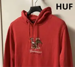 HUF ハフ Budweiserコラボ 胸ロゴ パーカー プルオーバー メンズL