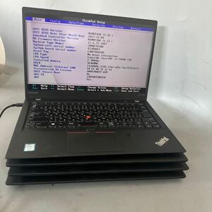 JXJK4332 Lenovo ThinkPad X1 Carbon 5th/Core i7-7500U / メモリ:16GB / カメラ /BIOS確認/4台セット/ブットパスワード