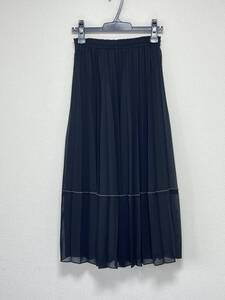 ★新品・28,600円★HIROKO BIS ヒロコビス/アコーディオンプリーツスカート 黒◎手洗い可