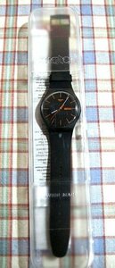 ■『SWATCH／スウォッチ』未使用品_型番不明・文字盤黒＋オレンジ色