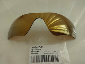 POLARIZED刻印入り！★オークリー レーダーパス用 カスタム偏光レンズ　Radar Path BRONZE GOLD Color Polarized★