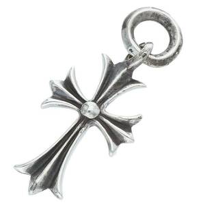 クロムハーツ Chrome Hearts TINY CH CROSS/タイニーCHクロス オールドチャーム/シルバーネックレストップ 中古 SJ02