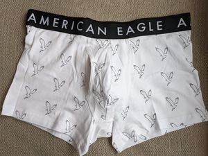 * AE アメリカンイーグル ボクサーブリーフ トランクス AEO Eagle Classic Trunk Underwear S / White *