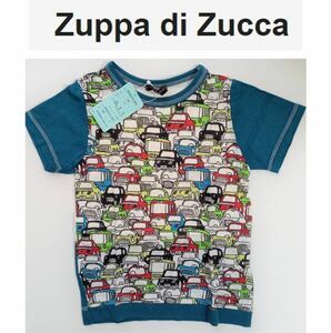 新品 値札タグ付き ￥5,060 ズッカ 半 Tシャツ 130cm 男の子 子供 半袖 ズッパディ ズッカ ZUCCA　zuppa di zucca　車 キッズ