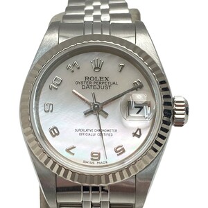 ☆☆ ROLEX ロレックス デイトジャスト P番 79174NA シェル文字盤 自動巻き レディース 腕時計 ギャランティ有 やや傷や汚れあり