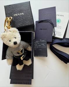 PRADA 新品 直営店購入 Teddy バッグチャーム 1TO047 プラダ ベア クマ テディ キーリング キーホルダー チャーム バッグ