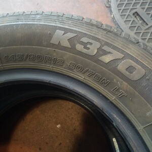 ブリヂストンK370 145/80R12 80/78N LT