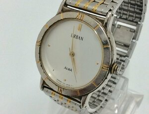 【稼働品/ヴィンテージ】 SEIKO セイコーALBA アルバ URBAN V701-6C40 QZ アナログ 腕時計 白文字盤 電池交換済　 K1101