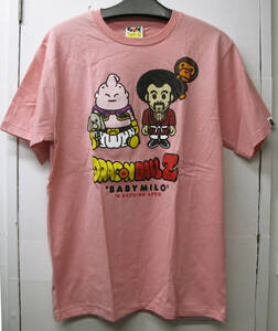 L 送料無料 BAPE × DRAGON BALL Z TEE L PINK BRAND NEW A BATHING APE BABY MILO ドラゴンボール エイプ Tシャツ L 未使用 新品 ピンク