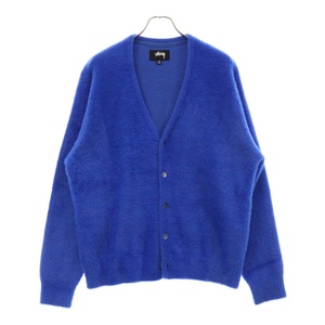 STUSSY ステューシー 24SS Shaggy Cardigan シャギーカーディガン117094 ブルー