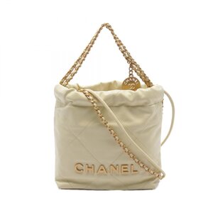 シャネル CHANEL 22 ミニ ブランドオフ CHANEL レザー ショルダーバッグ レザー 中古 レディース